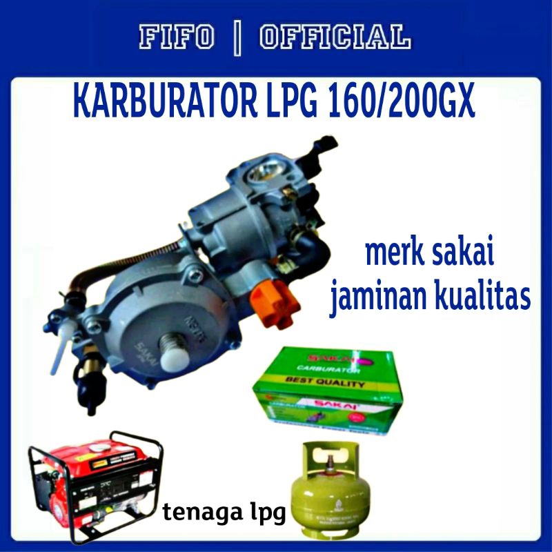 [sakai] KARBULATOR LPG GX160 200 SAKAI/ KONVERTER KIT GENSET AIR HYBRID BENSIN KE LPG MURAH