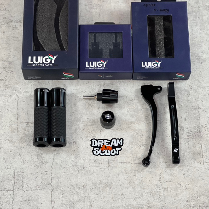 Paket Hemat Handgrip Luigy Stabilizer Luigy Handlerem Luigy Black Vespa Sprint Vespa Primavera Vespa