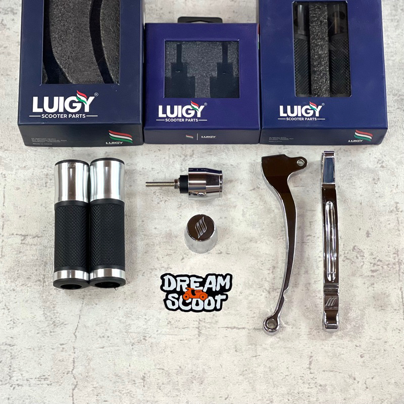 Paket Hemat Handgrip Luigy Stabilizer Luigy Handlerem Luigy Chrome Vespa Sprint Vespa Primavera Vesp