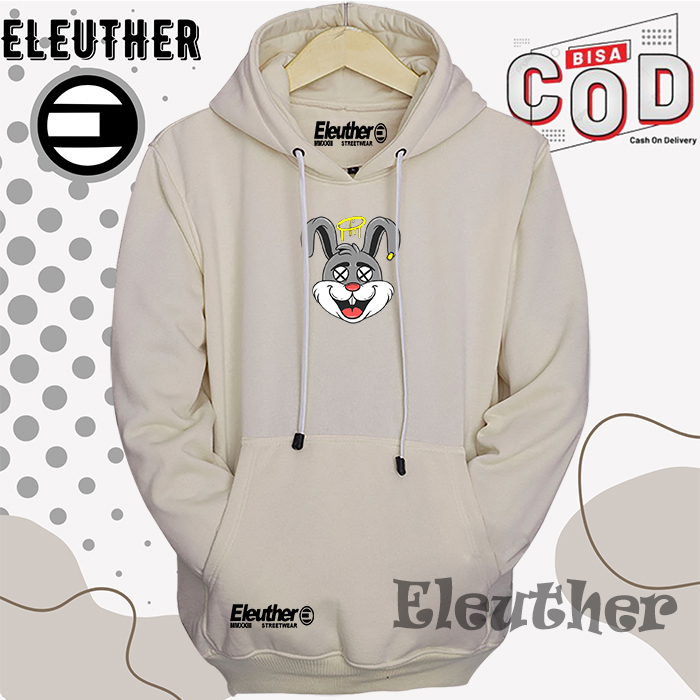 COD Hoodie Pria Distro Eleuther Sweater Pria Wanita Terlaris Jaket Original Sablon Kelinci Gambar Wa