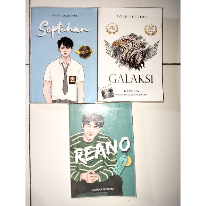 novel preloved original galaksi, septihan, reano, asya story, 24/7, phantera leo, senior by kata kok