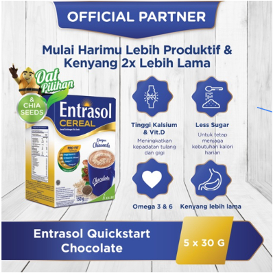 

Entrasol Quick start coklat dan vanila 5x30gr