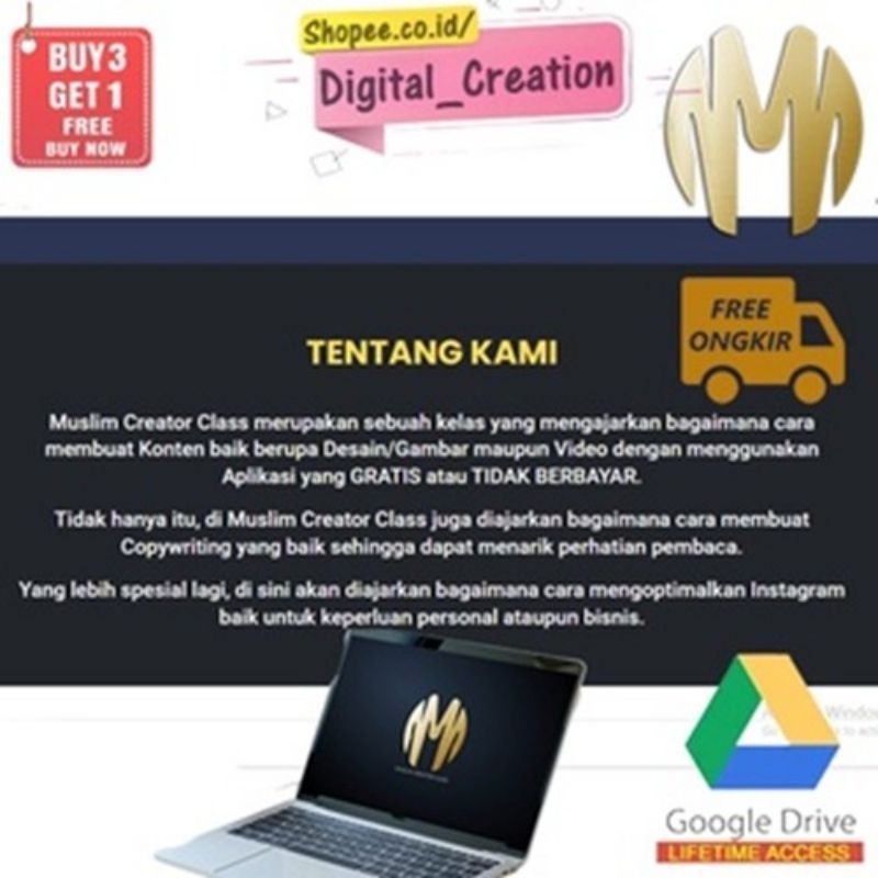 Muslim Creeator Class Paket Platinum | Personal Branding- Muslim Content Creator