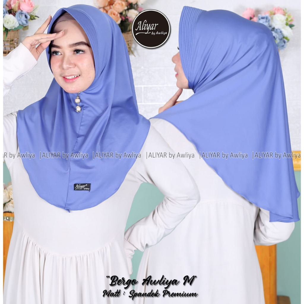 BERGO AWLIYA M ORIGINAN ALIYAR BY AWLIYA|| HIJAB BERGO AWLIYA SIZE M ||HIJAB SPORT||HIJAB AWLIYA COL
