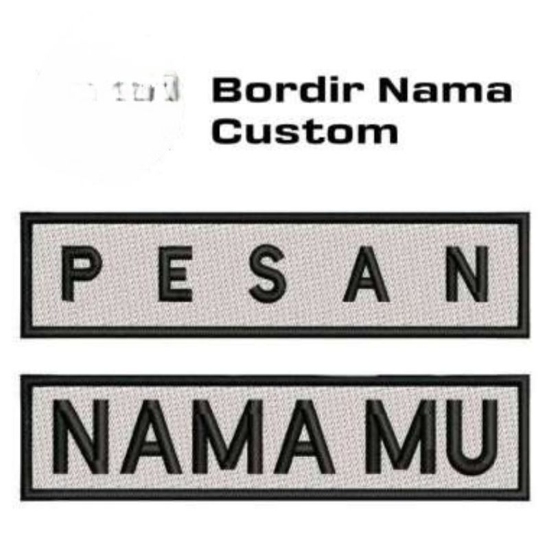 

Papan nama bordir emblem NAMA satuan bordir nama satuan request nama patch nama bordir