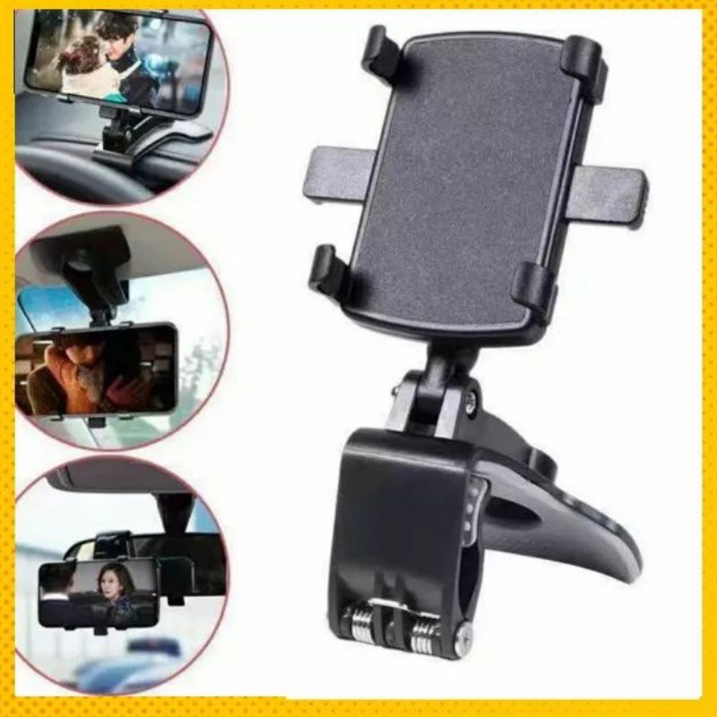 Car phone holder mobil jepit serbaguna pegangan hp jepit