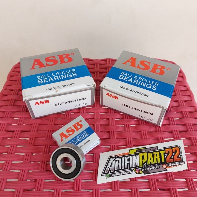 Bearing laher laker 6202 2RS Diameter 12mm ASB Bearing laher 6202 2RS AS 12mm