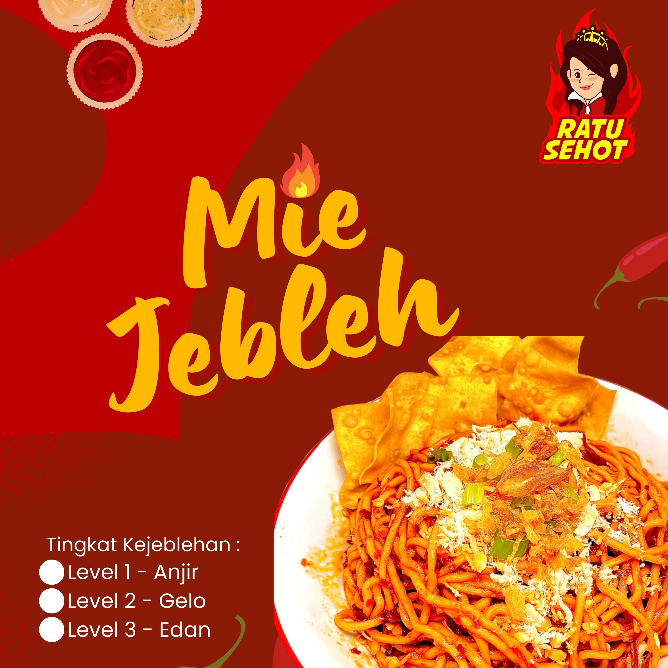 

MIE JEBLEH - Mie Pedas Instan - Khas Ratu Sehot
