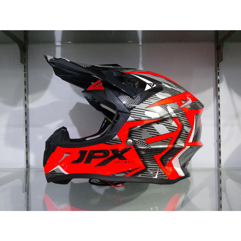 Helm JPX Cross X35 Red Fluo Gloss Original