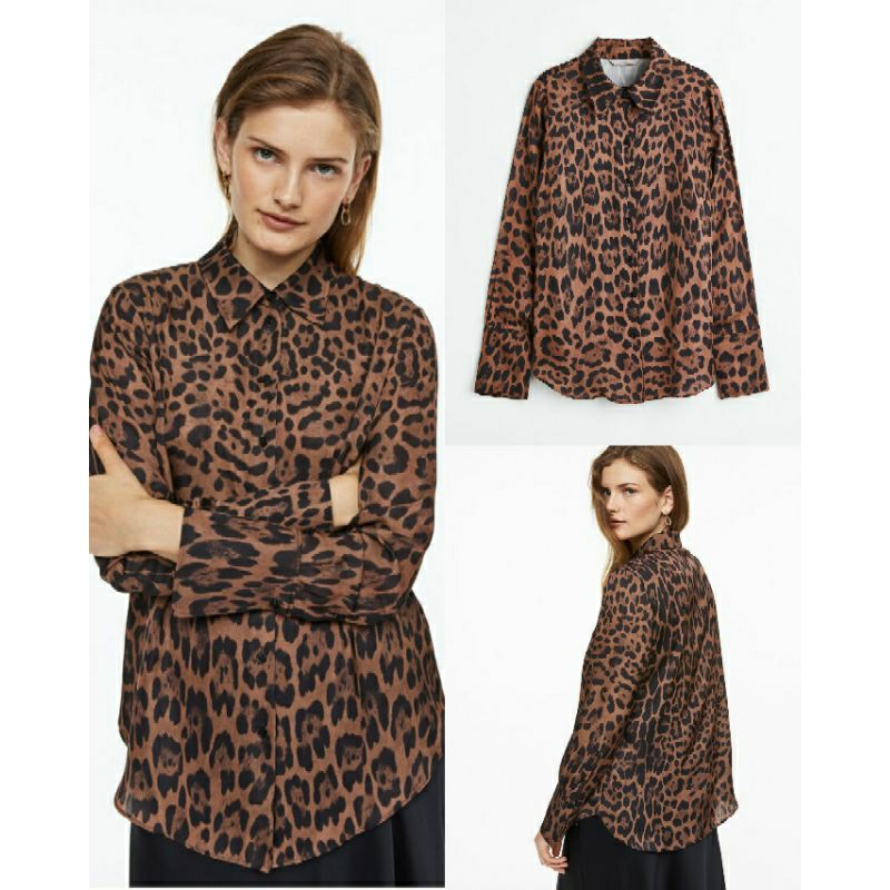 HM LEOPARD PRINT FITTED SHIRT