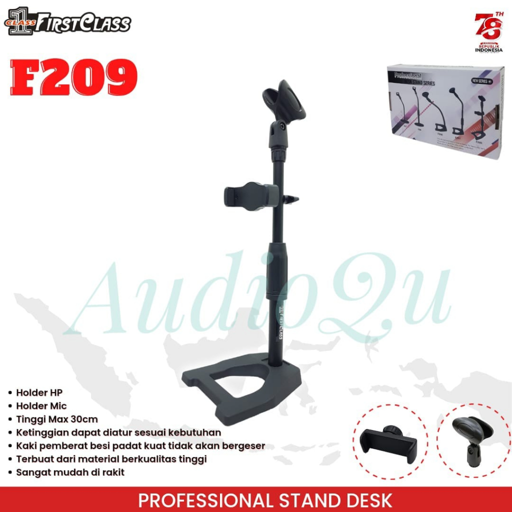 STAND MIC MEJA FIRSTCLASS/tripod holder mic F209 Stand Mik / HP