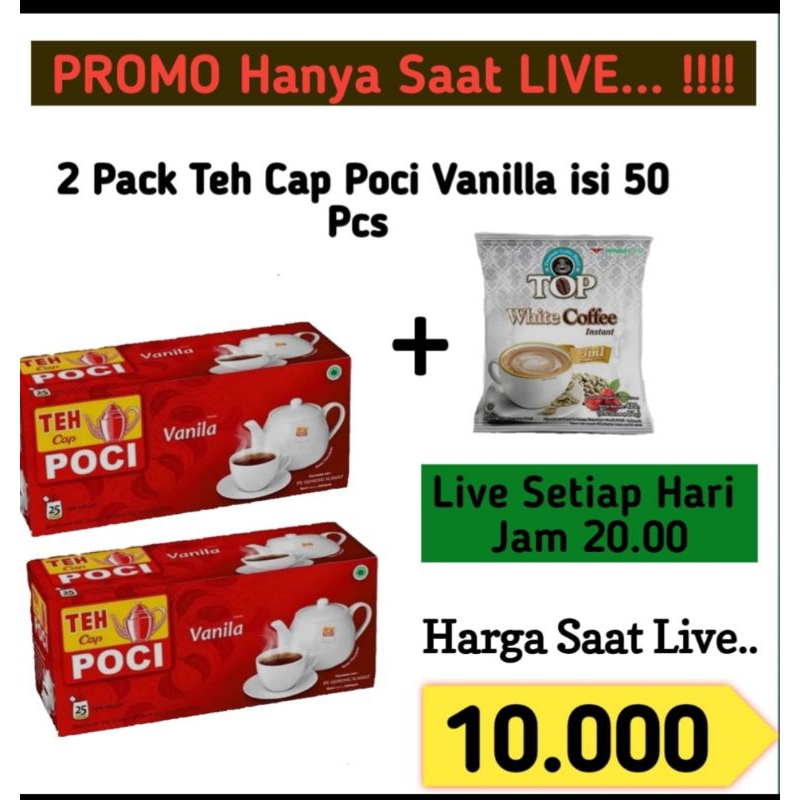

2 KOTAK TEH POCI BONUS WHITE COFFE 1PCS