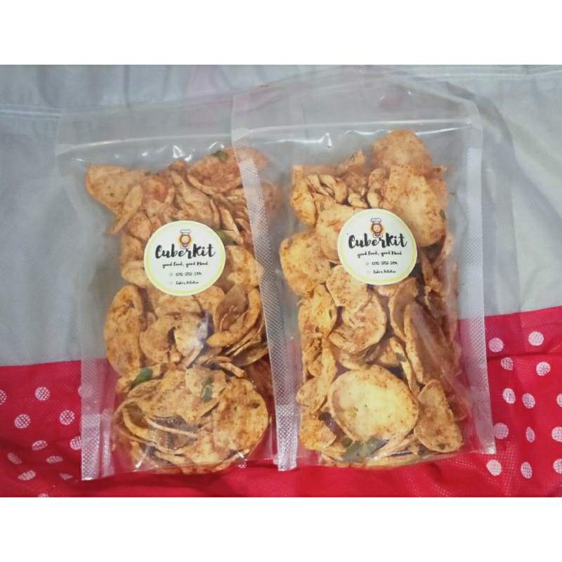 

Basreng pedas ukuran 1/2resep