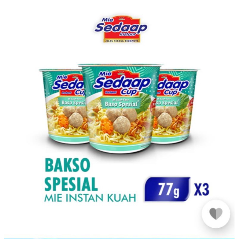 

SEDAAP MIE INSTAN CUP BASO SPECIAL 3pcs 77gr