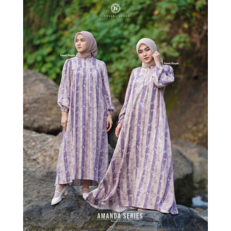 SPECIAL PRICE // AMANDA MIDI DRESS PATTERN BY NADHEERA LUXURY