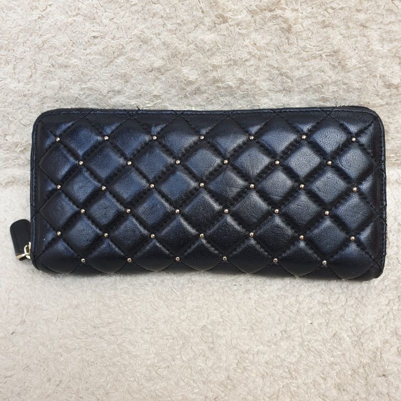 Dompet Kangnai Panjang Wanita Kulit Asli Hitam