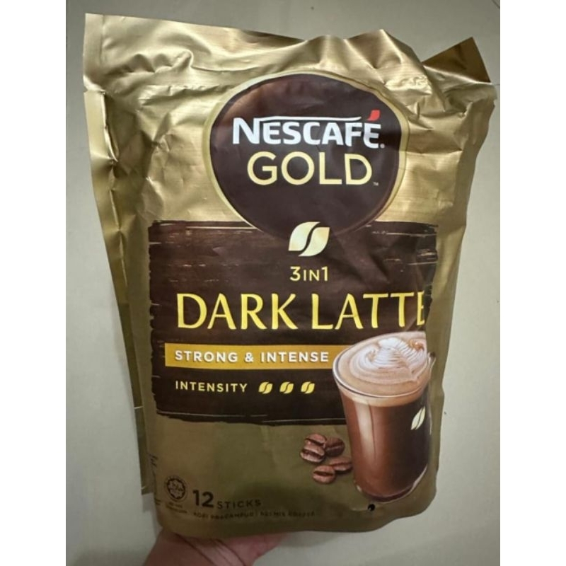 

Nescafe gold dark latte 3in1 latte strong & intense creamy latte