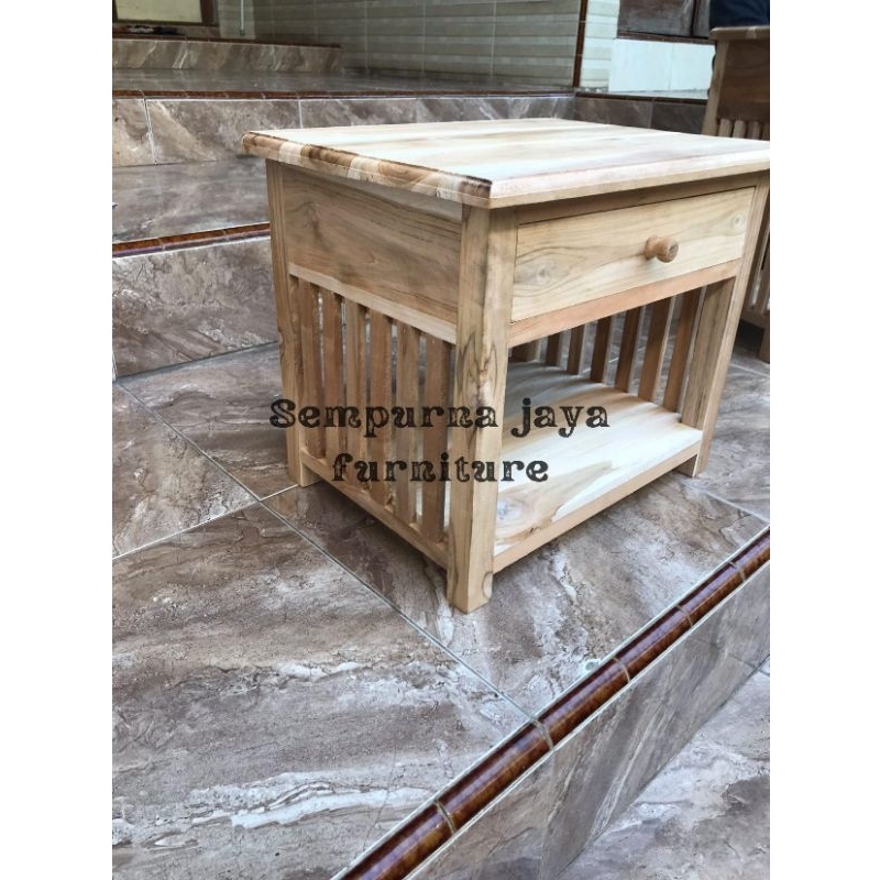 PROMO Rak Meja Dispenser Bahan Kayu Jati Termurah, Nakas Dispenser Dispenser Kayu Jati TERMURAH Lang