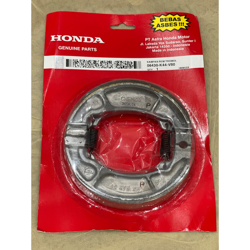 PIRODO BELAKANG BEAT POP K44 AHM + PER [DIJAMIN ORI AHM] KAMPAS REM BELAKANG BEAT VARIO