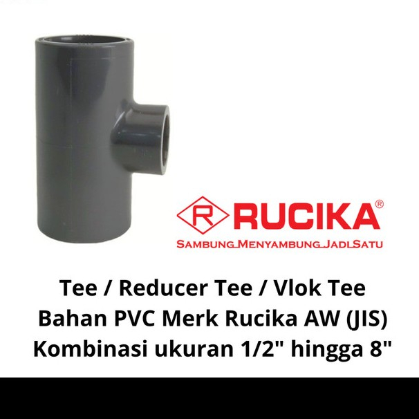 Tee T 4" inch Rucika AW PVC