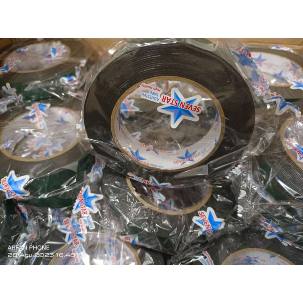 

Double Foam Tape 1/2 inchi - Doble Foam Tip 24mm x 5m Lakban Busa Ori