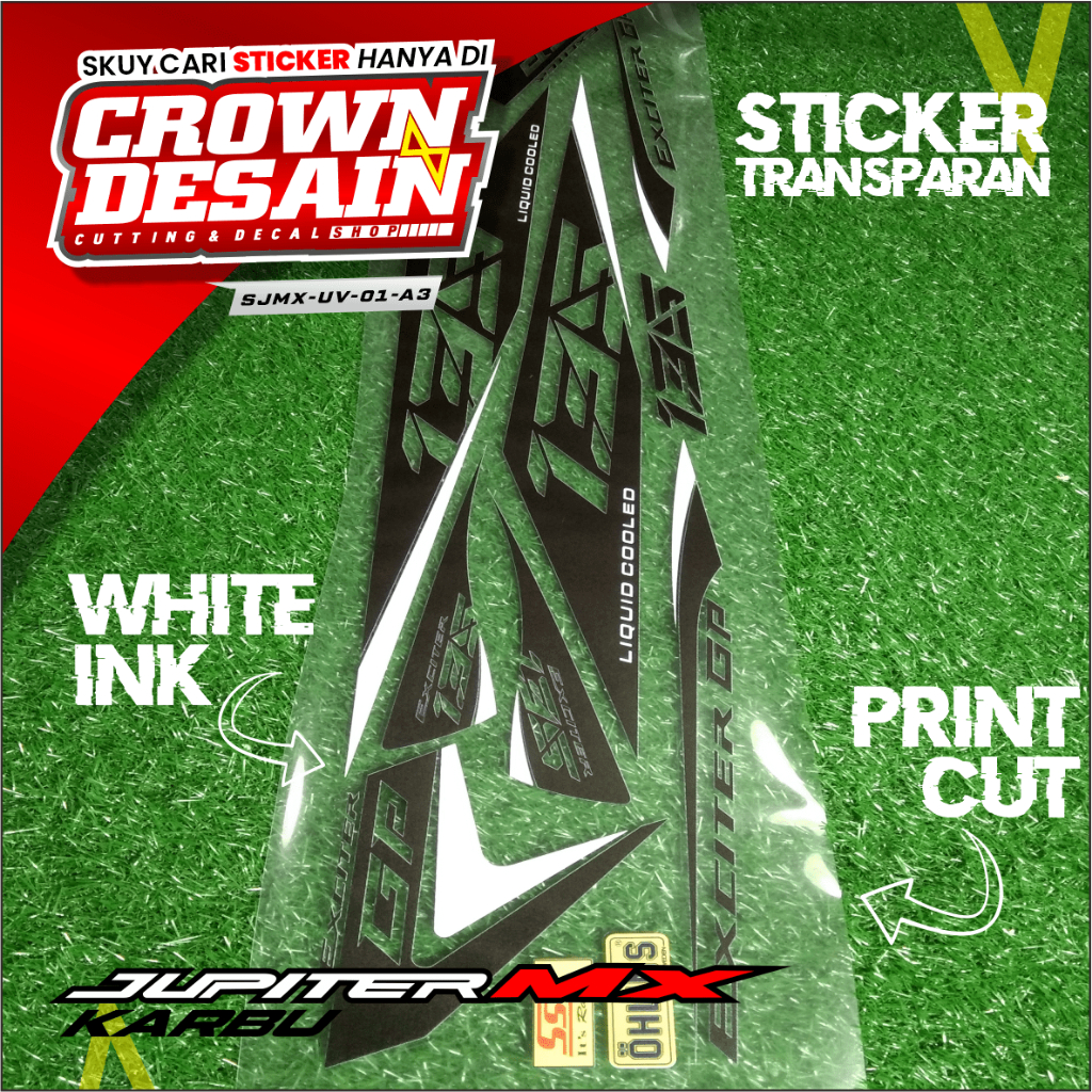 Striping Transparan Jupiter MX Old Variasi Exciter GP - Striping UV Jupiter MX Karbu/Mx Old Custom E