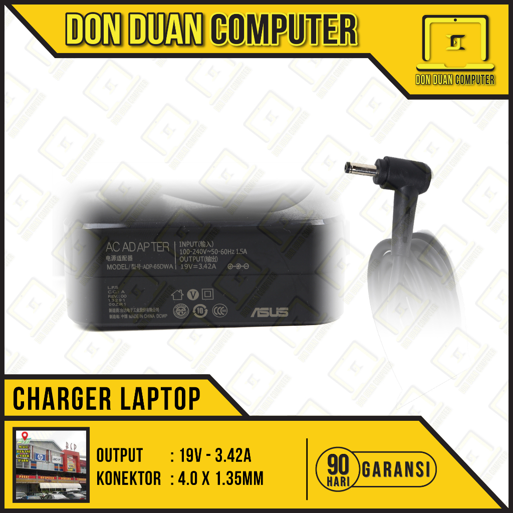 Charger Laptop Asus  K401 K401L K401LB A442U A442UR A442UF 65Watt (4.0*1.35mm)-2