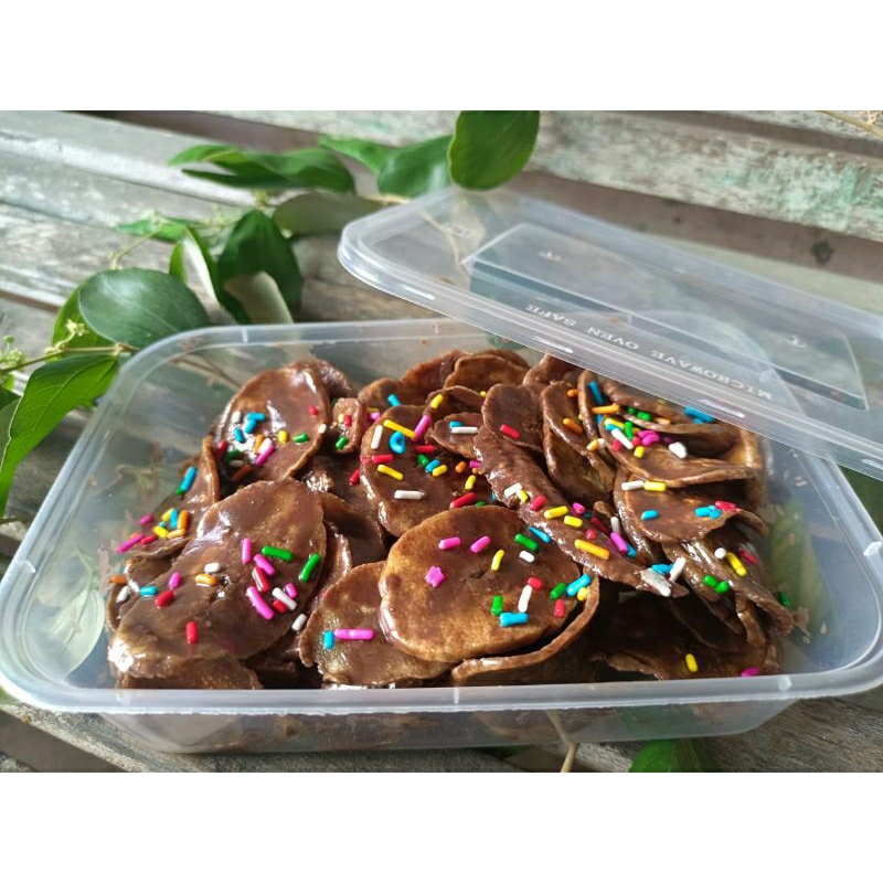 

Keripik pisang coklat lumer