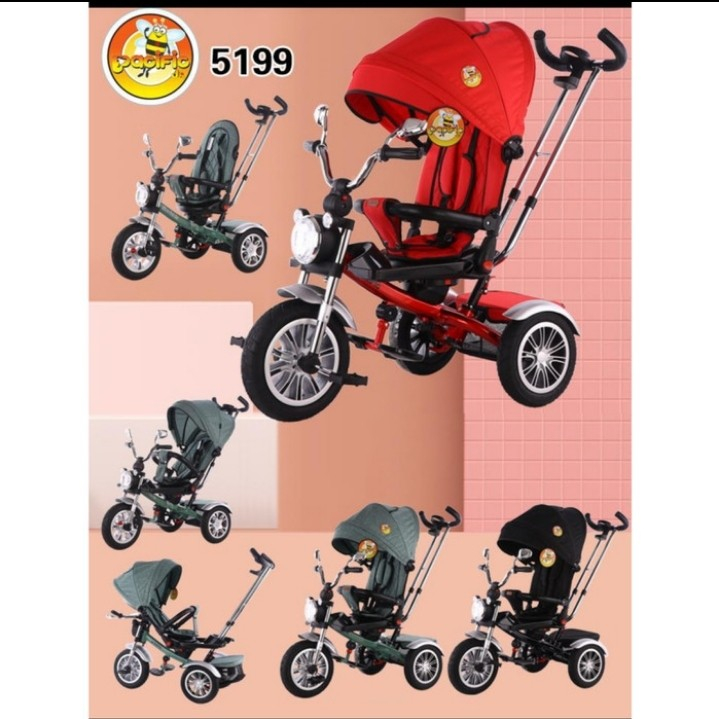 Sepeda roda tiga tricycle anak pacific 5199 stroller sepeda anak 1-4 tahun SNI NEW