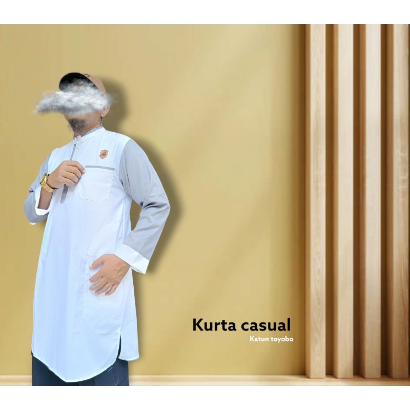 kurta katun Toyobo lengan panjang