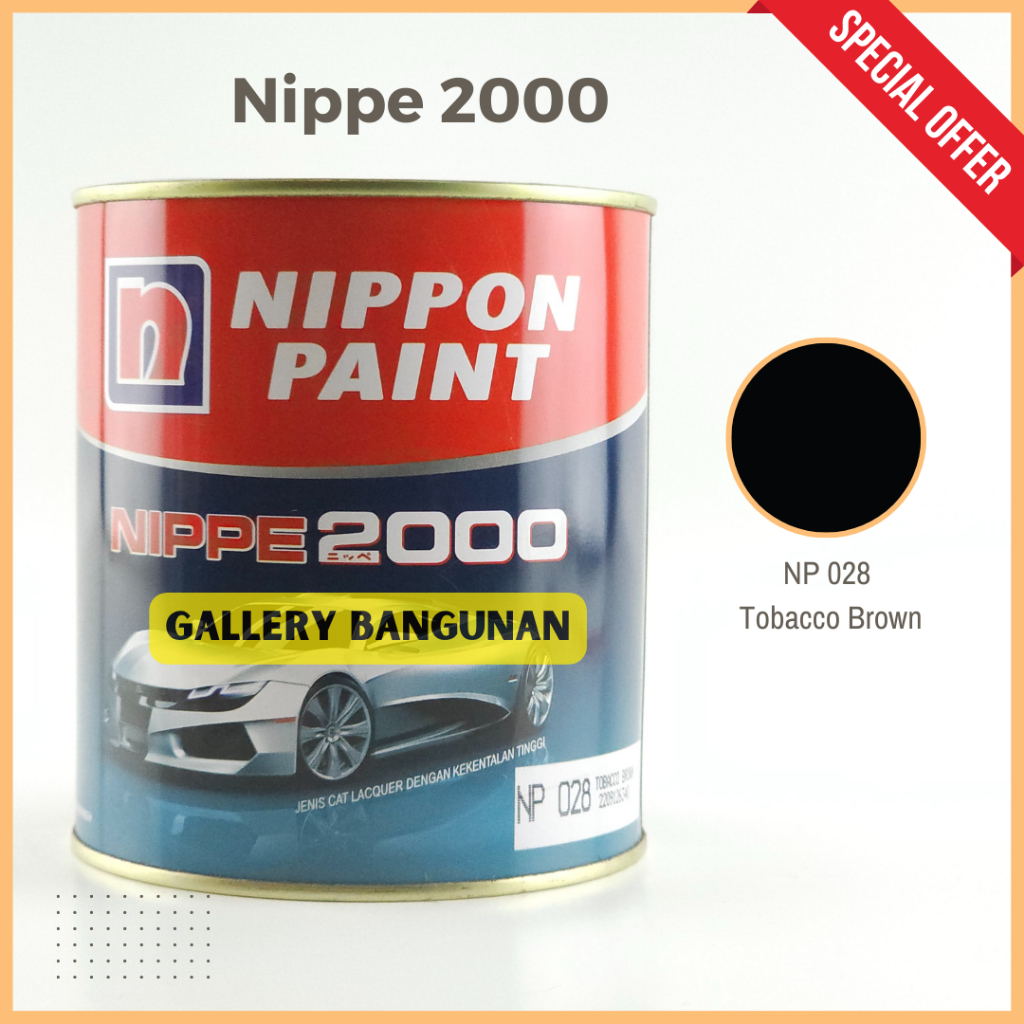 

Nippe 2000 Np 028 Tobacco Brown Cat Kayu Besi NC Nippon Paint Kemasan 1 Liter