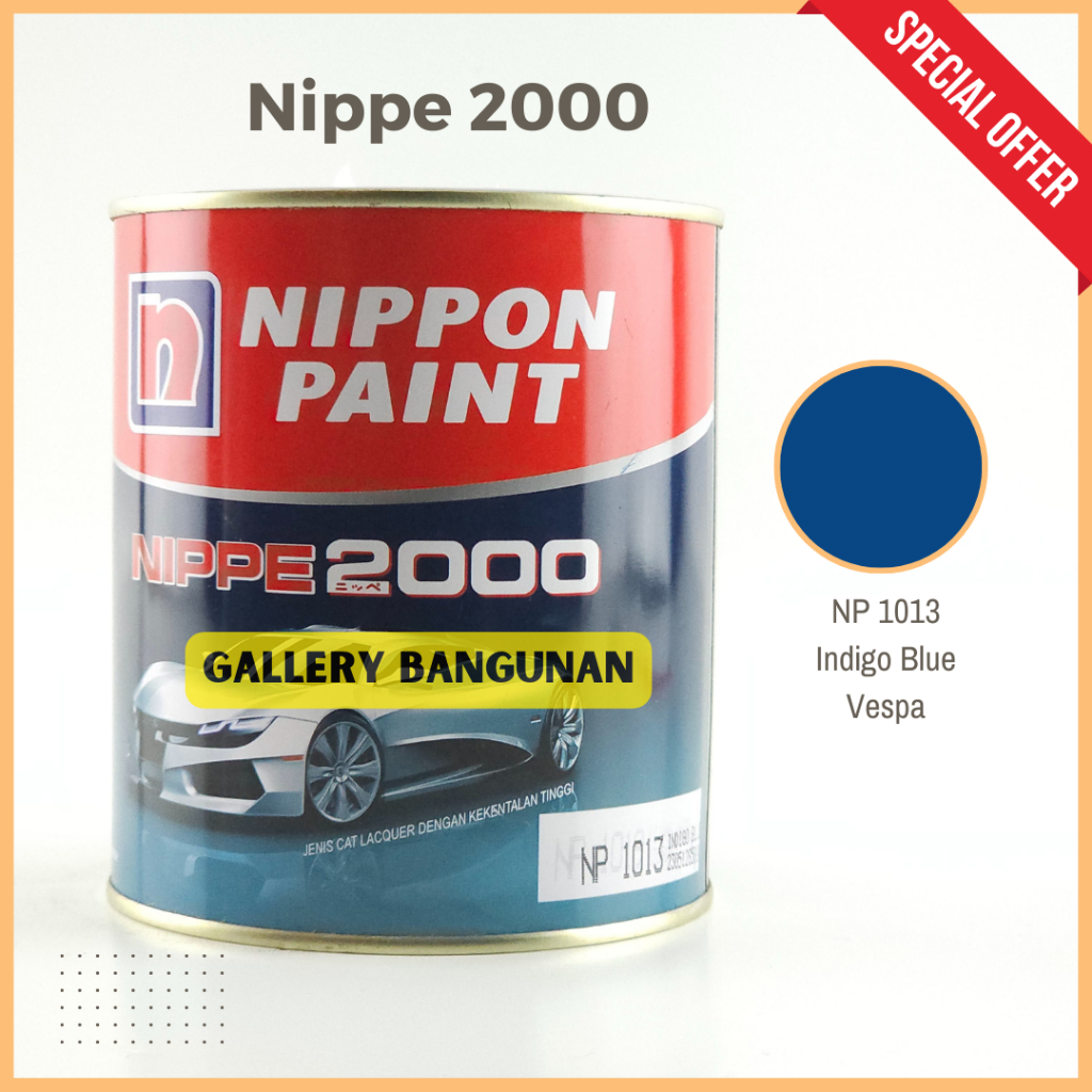 

Nippe 2000 Np 1013 Indigo Blue Vespa 1 Ltr Cat Kayu Besi NC Nippon Paint Kemasan 1 Liter