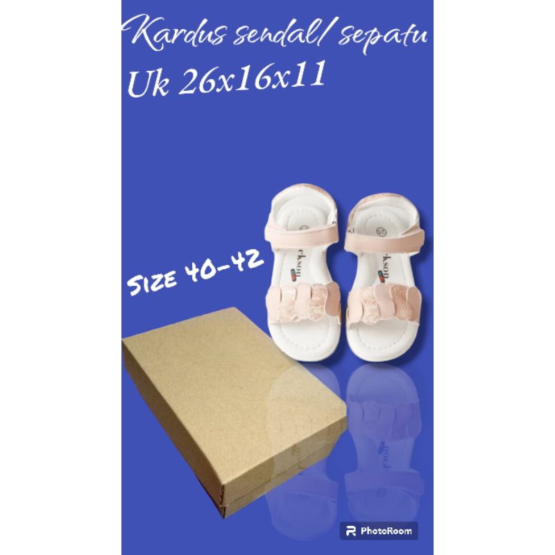 

Dus box sepatu/sendal besar E-Flute uk 26x16x9