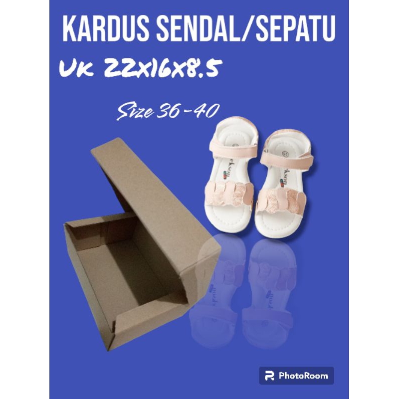 

Dus box sendal / sepatu E-Flute uk 22x16x8.5