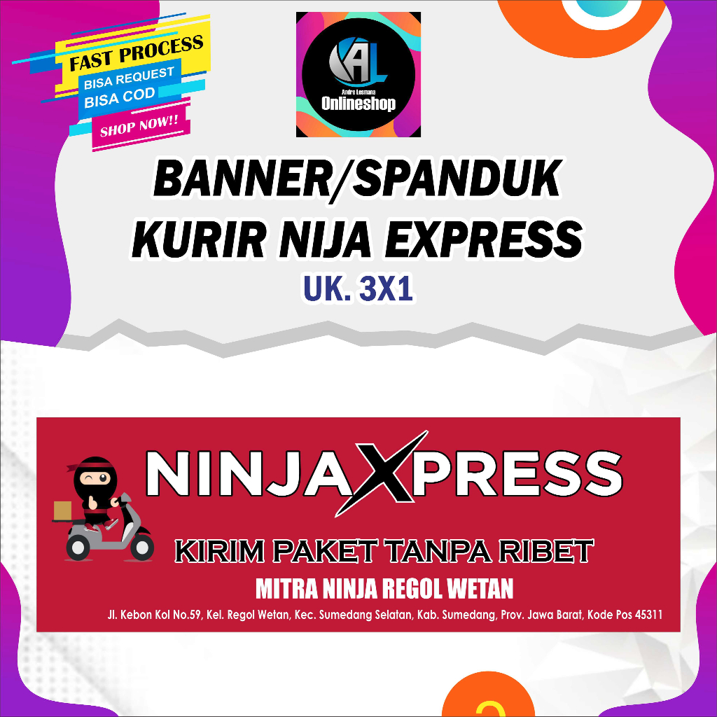 Spanduk Banner Kurir Ninja Express