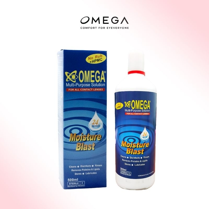 Omega Moisture Blast Multi Purpose Solution Cairan Pembersih Softlens 500 ML