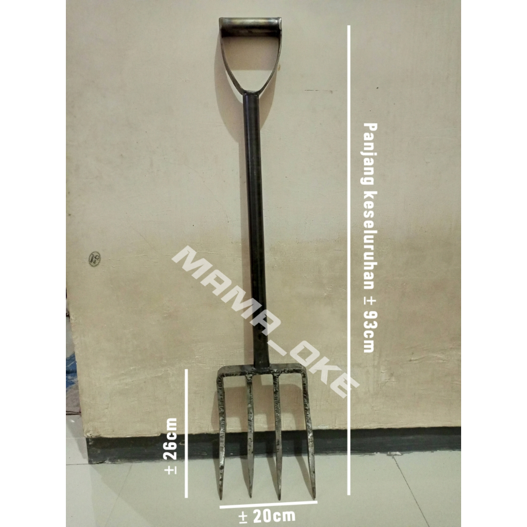 Garpu Tanah 4 Gigi Baja Per Asli / Sendok Tanah