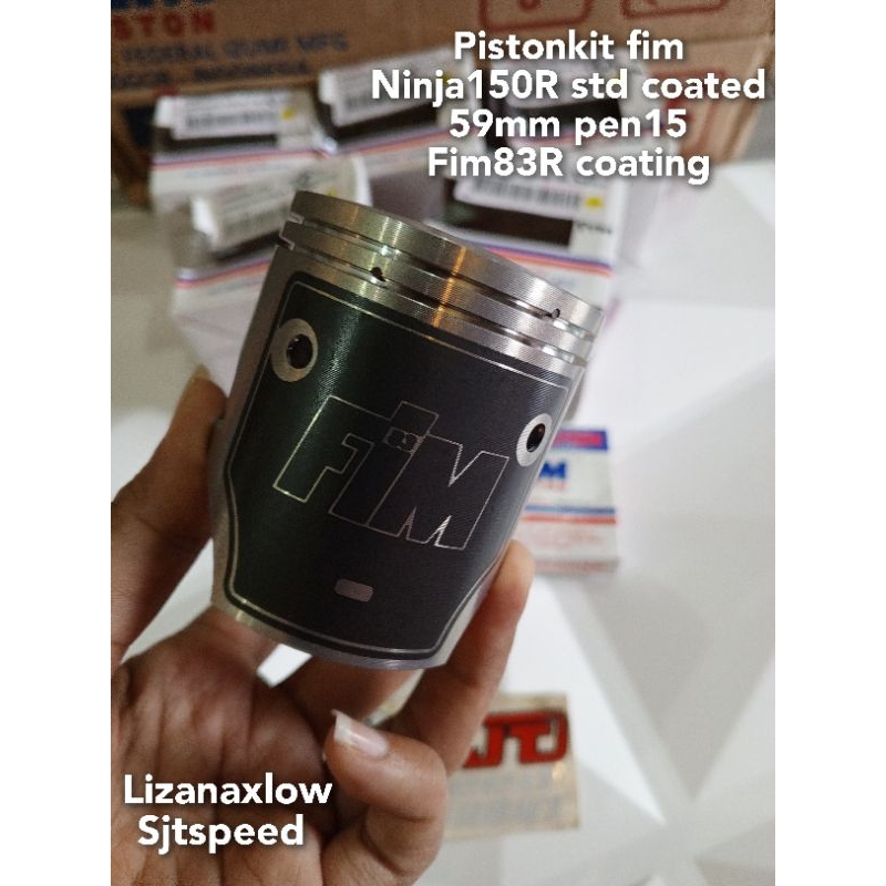 piston fim ninja 150R coated std A B C D E 59 mm pen15 coating teflon fim83R