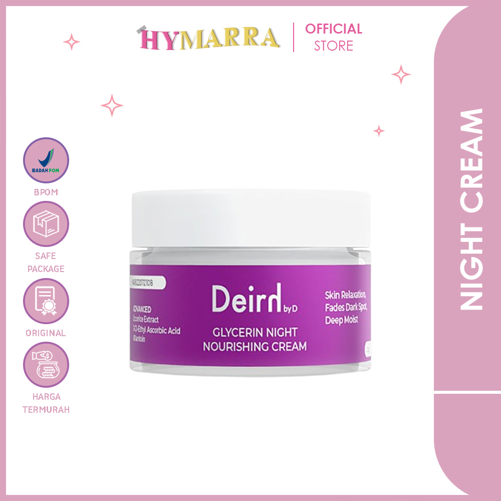 DEIRH Glycerin Night Nourishing Cream 30GR - Krim Malam