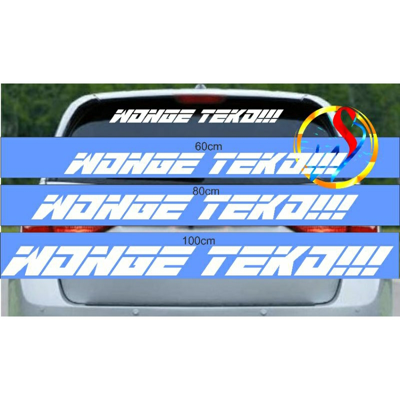 Sticker cutting Viral tanpa beground stiker WONGE TEKO sticker kaca depan belakang mobil truck picku