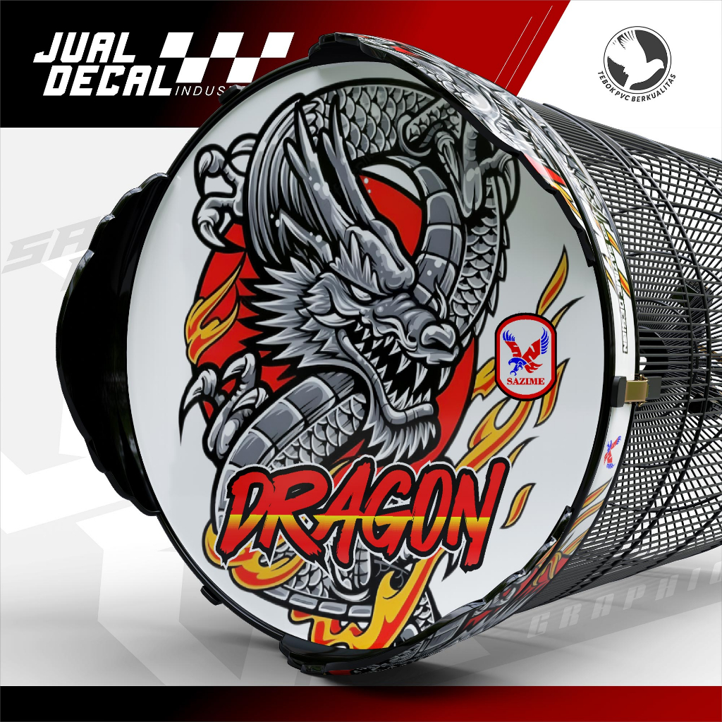 Stiker Sangkar Murai NAGA DRAGON Decal Tebok Kandang Burung Anis Variasi
