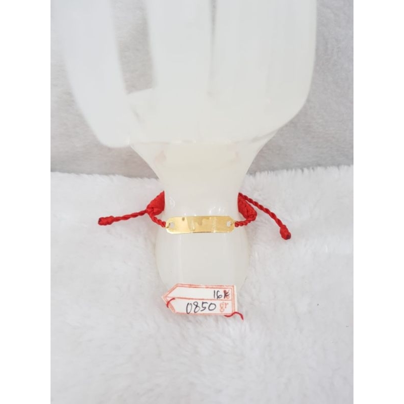 GL2266H435H gelang model tali variasi plat serut emas kuning asli berat 0.850 sama tali 2.700 kadar 