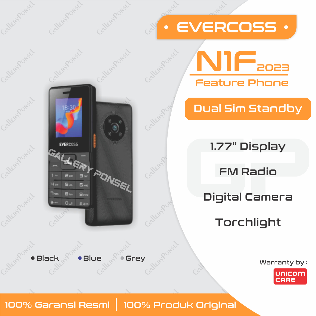 EVERCOSS N1F HP JADUL / FEATURE PHONE  - Garansi Resmi
