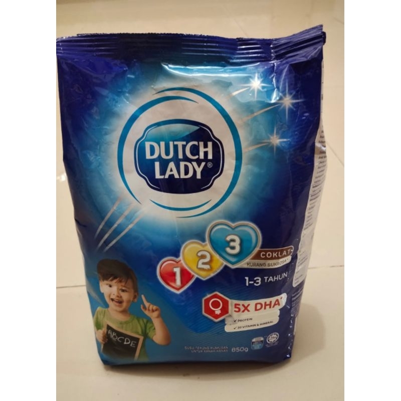 Dutch lady 123 susu bubuk ORI Malaysia 850gr