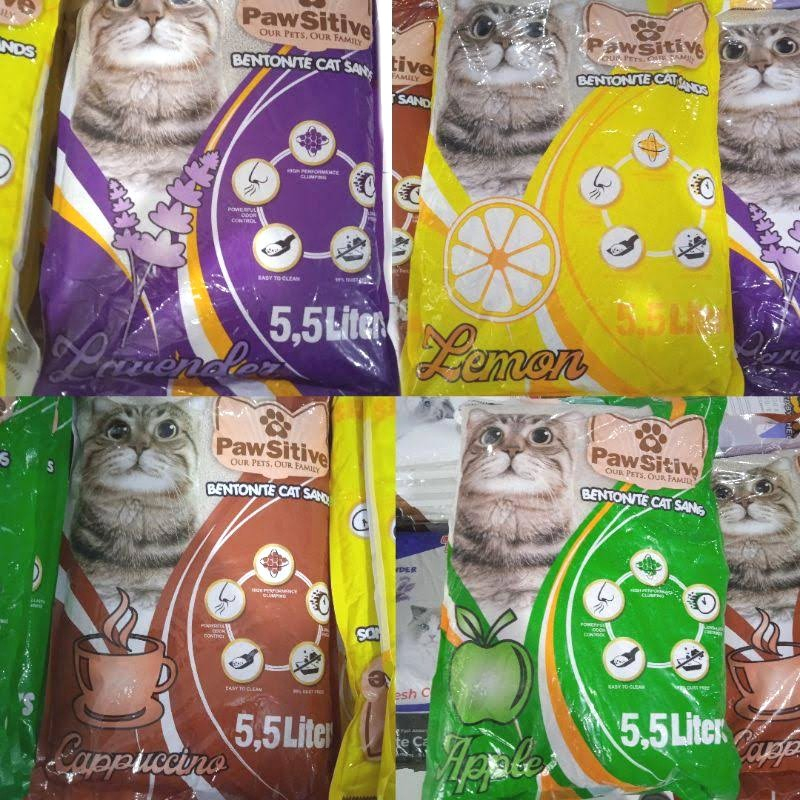 Pasir Kucing Gumpal PAWSITIVE 5.5 Liter - Pasir Kucing wangi
