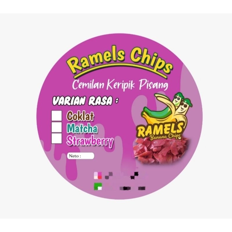 

ramels_chips - Keripik Pisang strawberry / Manis - Gurih / 100gr