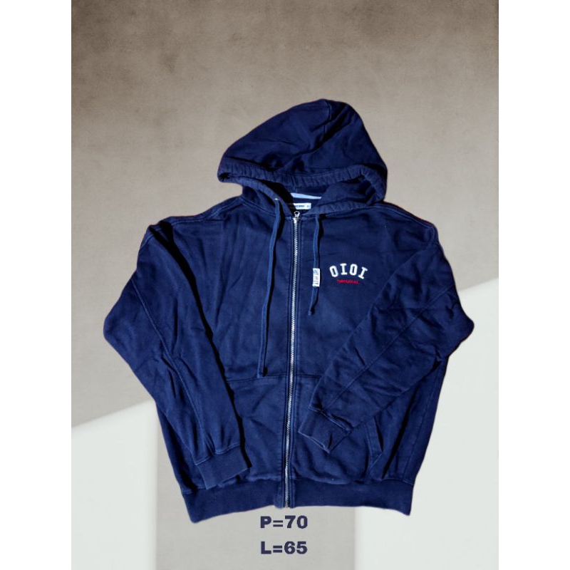 Hoodie Zipper oioi navy