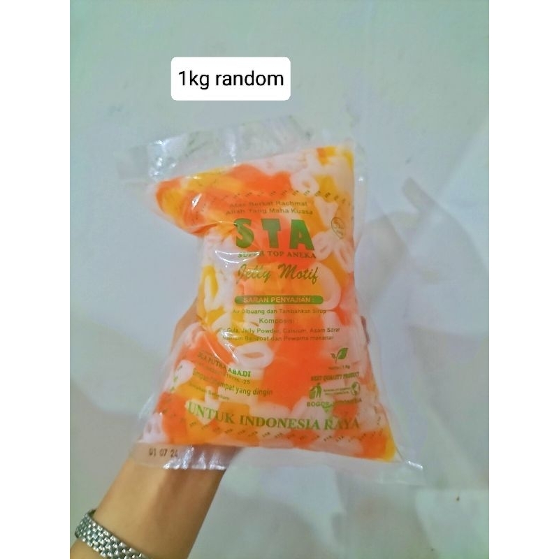 

JELLY STA MUTIARA 1KG,RANDOM 1KG DAN 500GR RANDOM