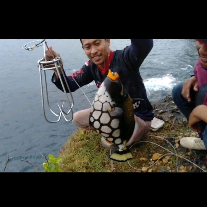 Jangkar Kurung (Alat bantu menaikkan ikan) mancing Tebing / Karangan