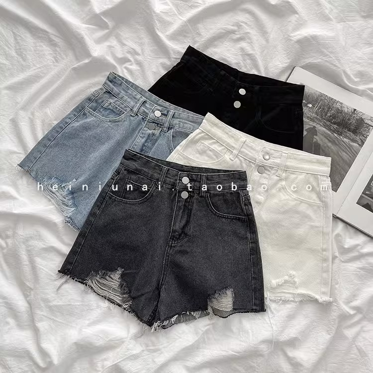 Hot pants jeans wanita Celana pendek sobek wanita hot pants jeans jumbo 5XL hotpants denim fashion